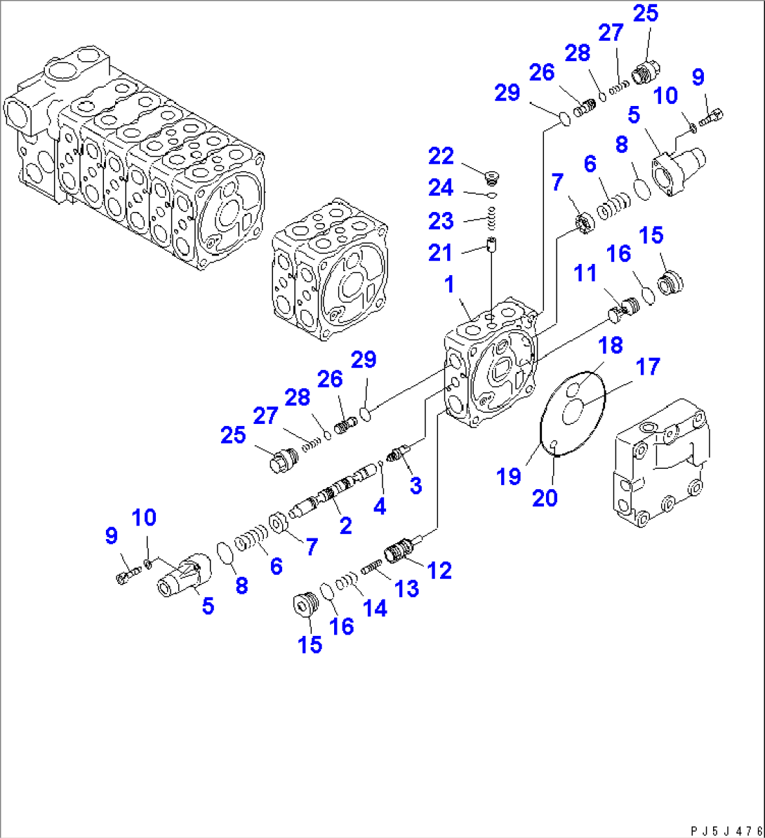 MAIN VALVE (9-VALVE) (9/9) (FOR BLADE)(#52374-)