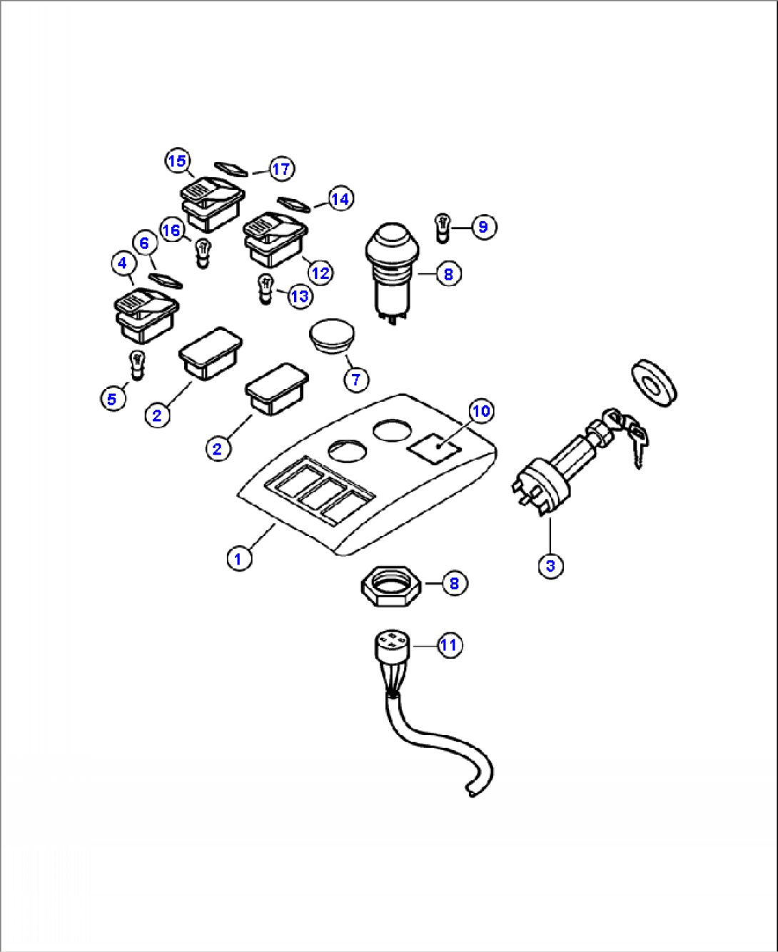 E2505-01A01 ELECTRONIC COMPONENTS RIGHT PANEL