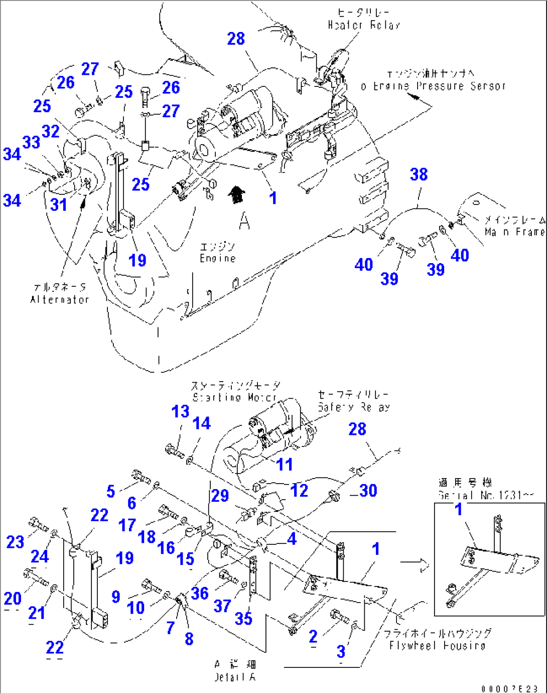 ENGINE WIRING (R.H. AND EARTH)