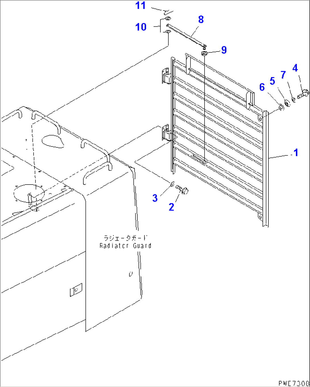 HOOD (RADIATOR GRILLE)(#50001-52405)