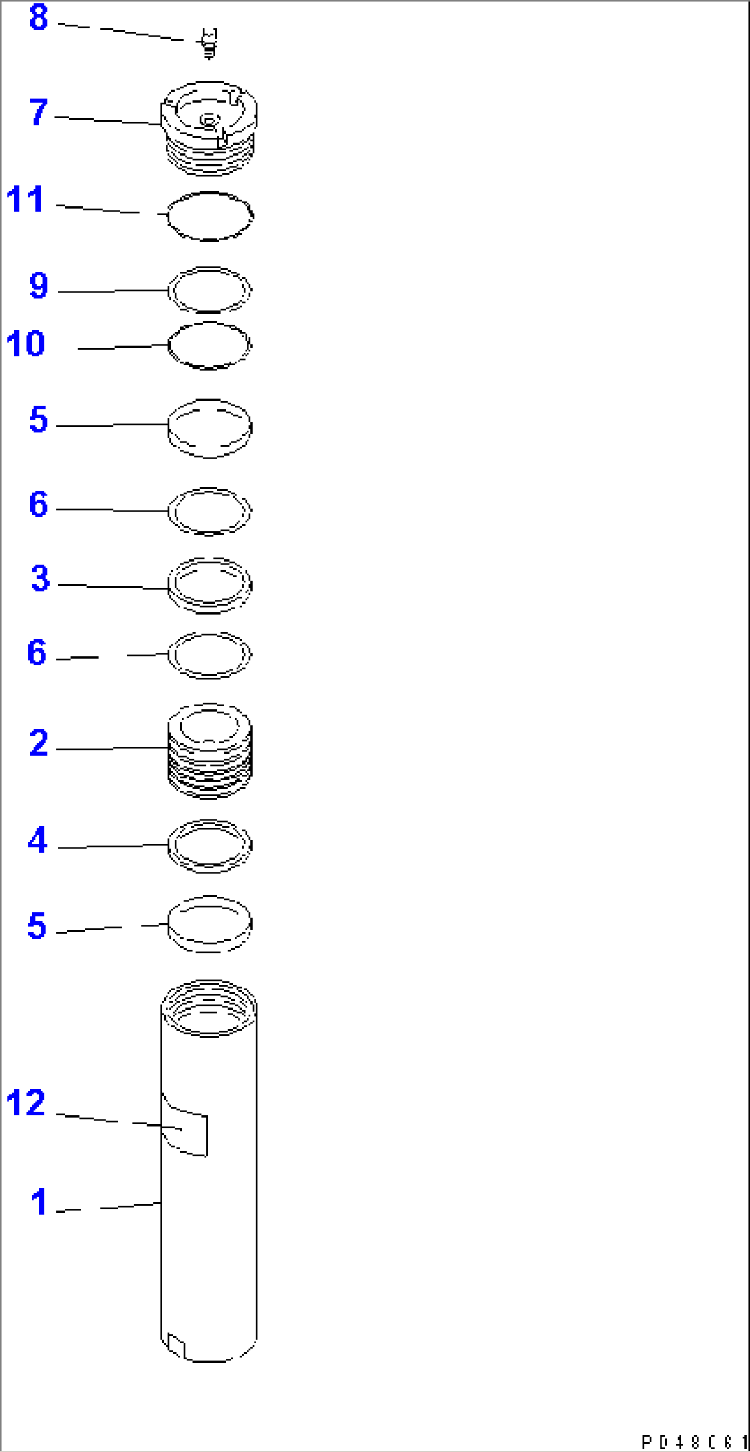 BRAKE CONTROL (ACCUMULATOR) (INNER PARTS)(#54001-54103)