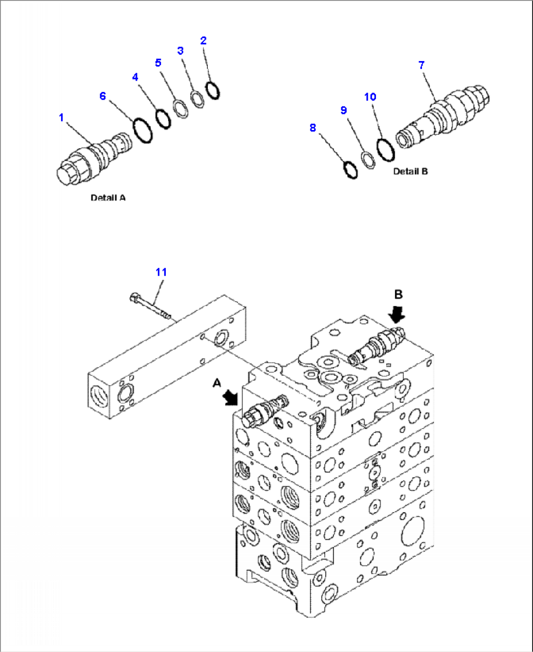 H0120-02A0 CONTROL VALVE 2-SPOOL VALVE (2/8)