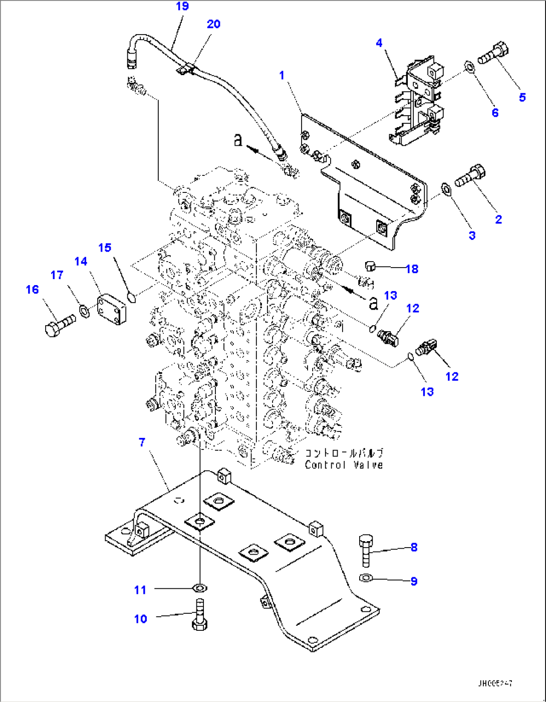 Control Valve, Valve Bracket and Sensor (#80001-)