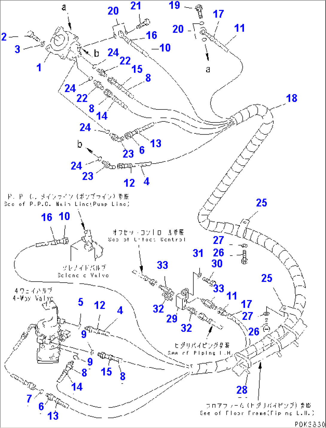 FLOOR FRAME (PIPING R.H.) (MULTIPLE PATTERN CONTROL)