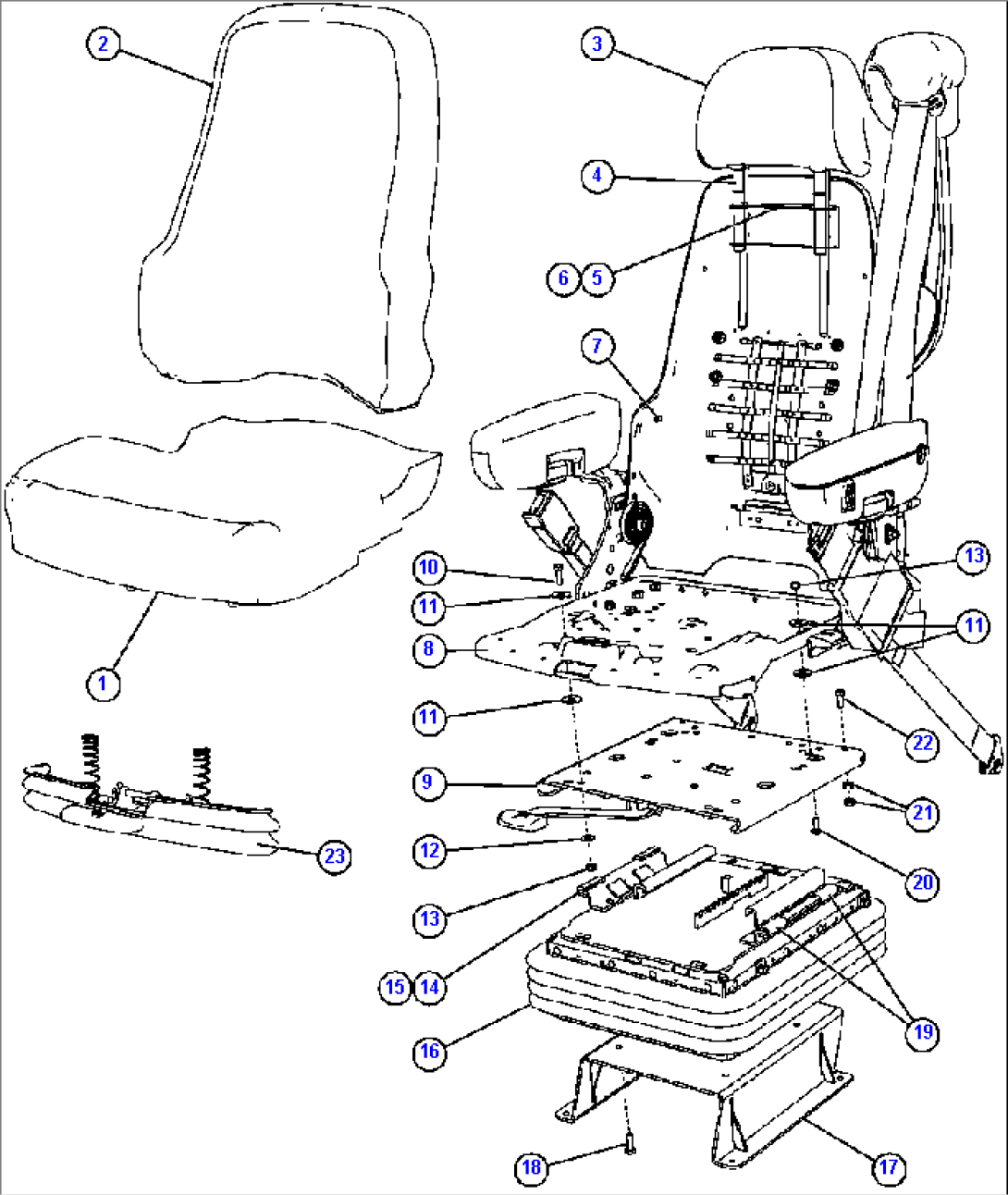 SEAT ASSEMBLY 1/2 (PC2820)