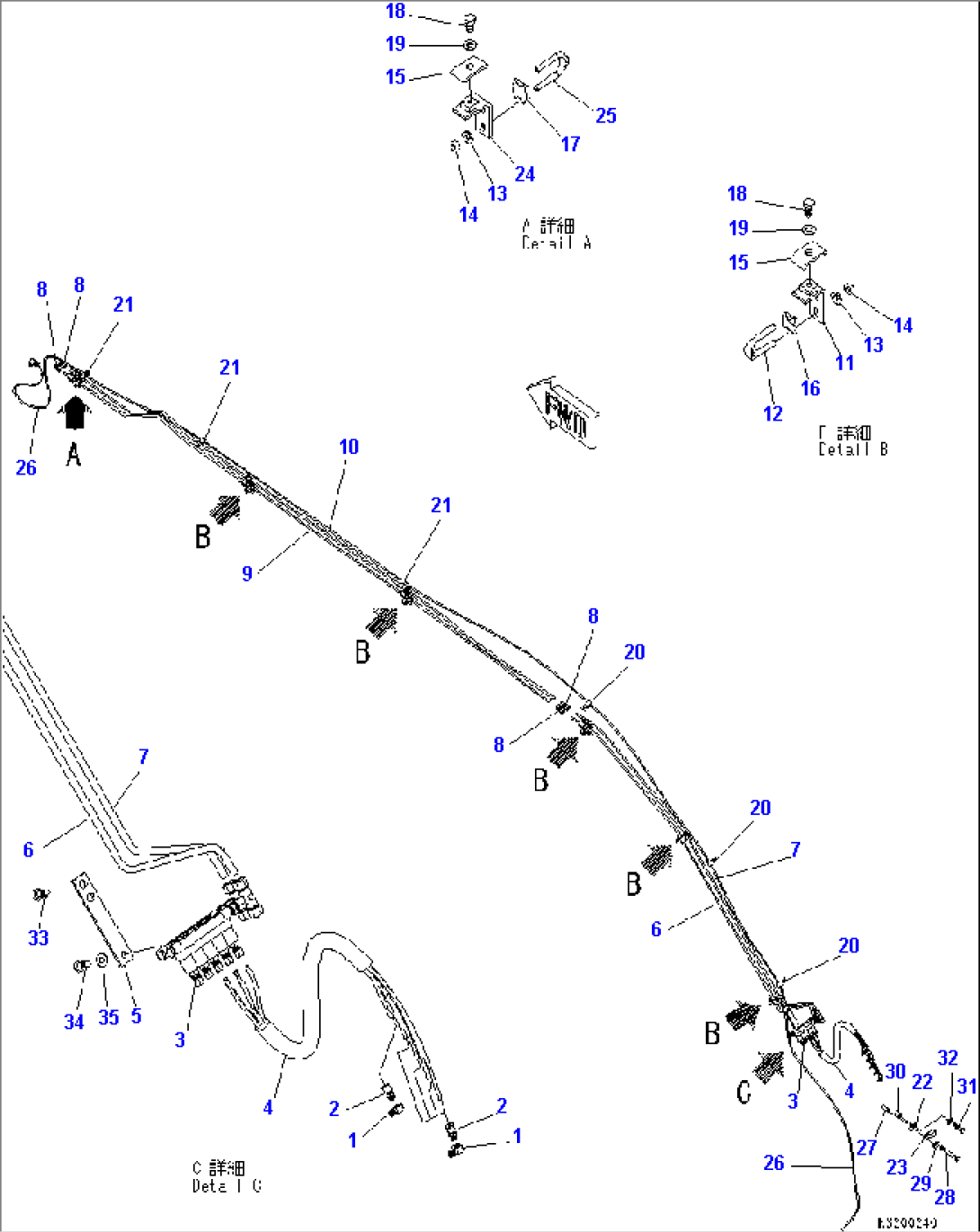 1-PIECE BOOM AUTO GREASE PARTS(#K52390-)