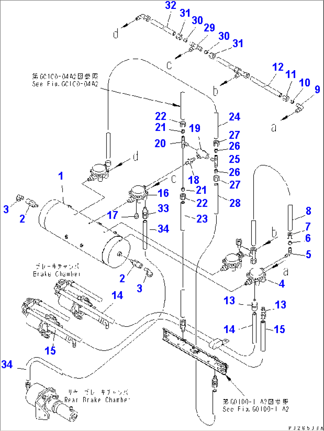 AIR TANK AND EQUIPMENT (DRY AIR TANK) (FOR STRENGTHEND AIR RESERVER)