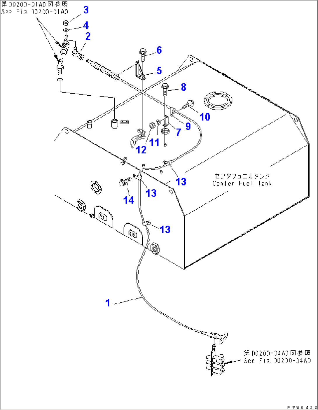 FUEL PIPING (FUEL CUT-OFF CABLE)(#50001-50012)