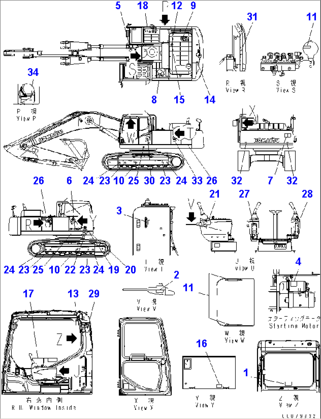DECAL AND PLATE (ENGLISH) (LETTERING TYPE) (FOR U.S.A.) (LC)