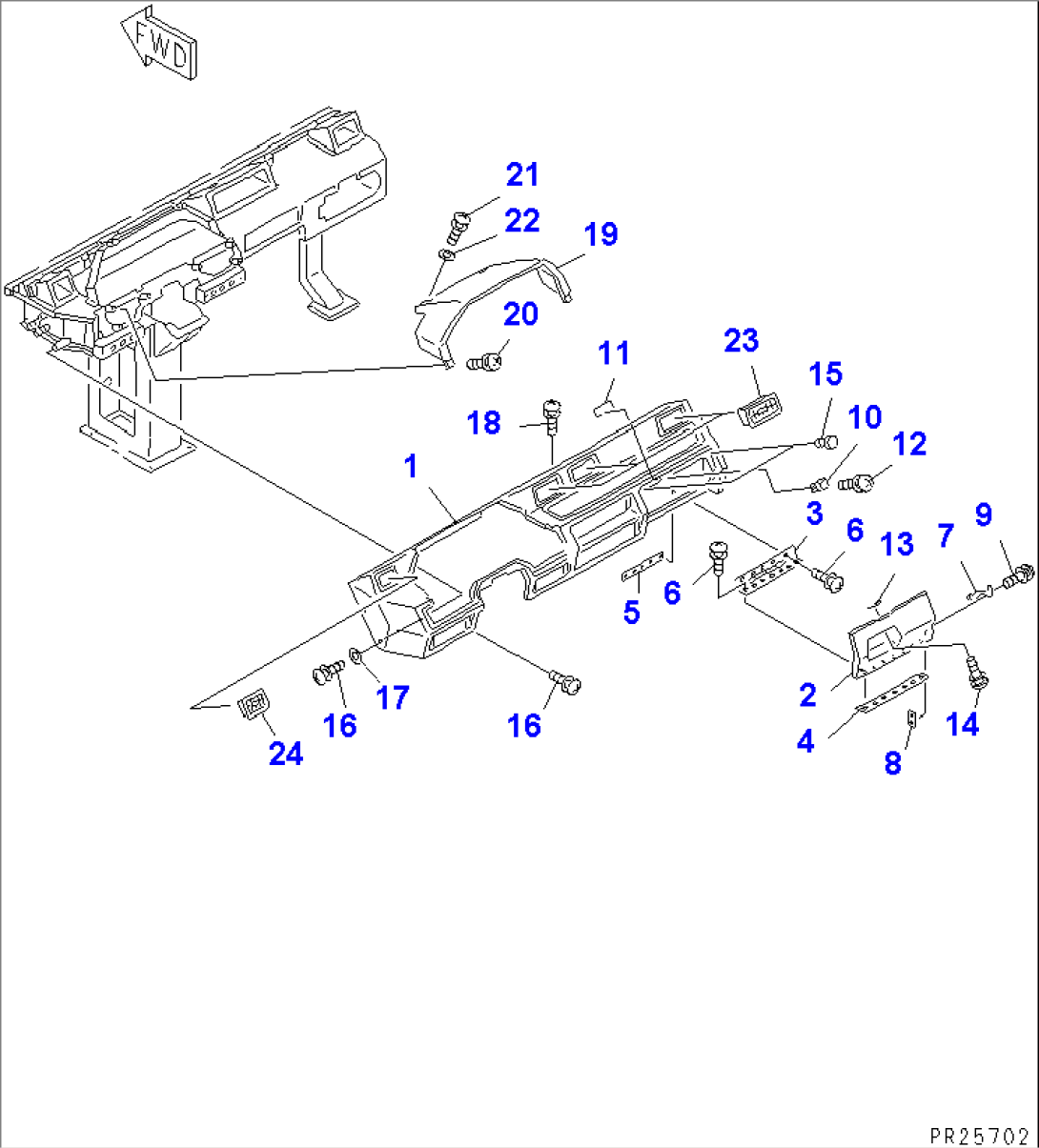 CAB INTERIOR (DASUBOARD) (2/2) (WITH PAYLOAD METER)(#1055-)