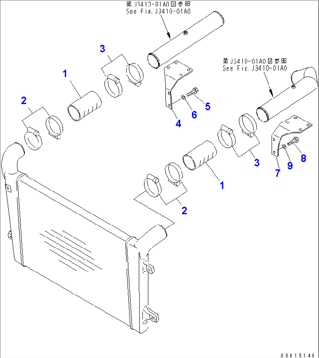 RADIATOR (AIR INTAKE PIPING)
