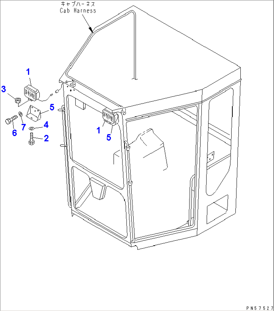 FOG LAMP (CAB TOP MOUNTING TYPE)(#5752-)