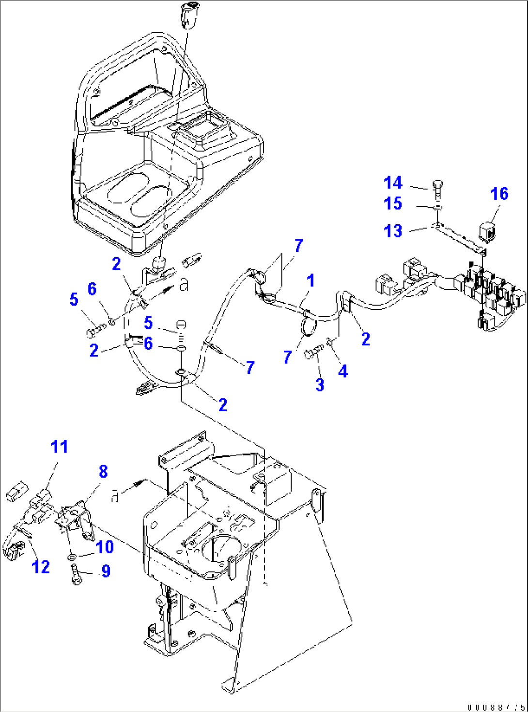 LOADER CONTROL (LEVER) (2/2) (FOR MULTI FUNCTION MONO LEVER AND ATTACHMENT LEVER)(#85001-)