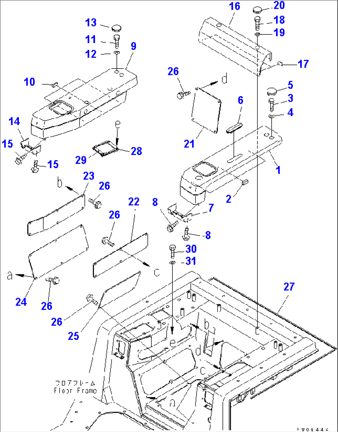 ARM REST COVER (WITHOUT CAB)