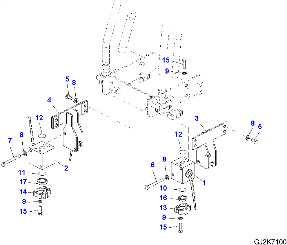 ARM PIPING WITH BALL VALVE (ONE ATTACHMENT)