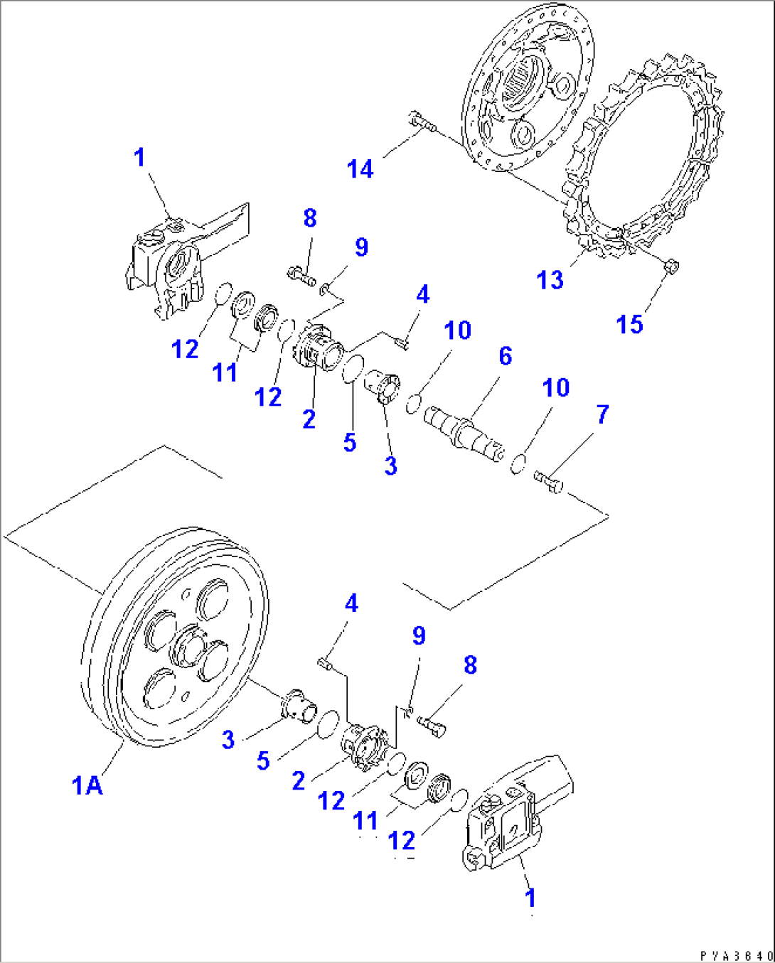 FRONT IDLER AND SPROCKET