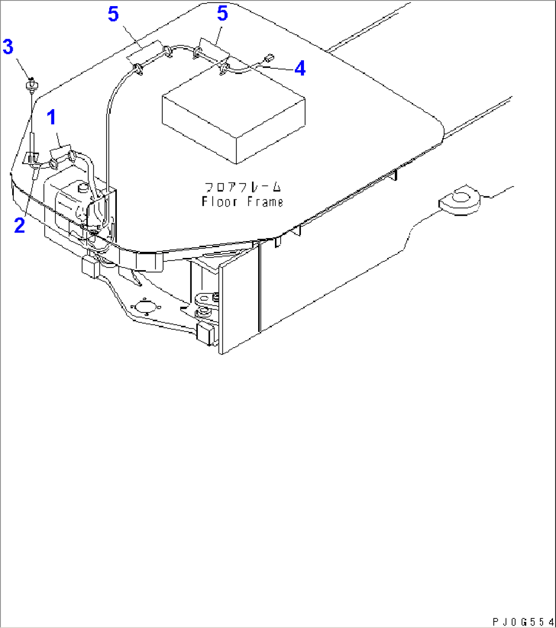 WINDOW WASHER TANK RELATED PARTS (WITH CAB AND AIR CONDITIONER)(#11258-12000)