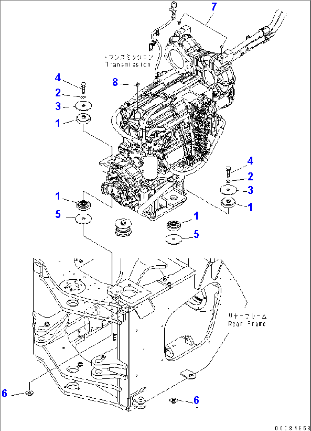 TORQUE CONVERTER AND TRANSMISSION MOUNTING(#85380-)