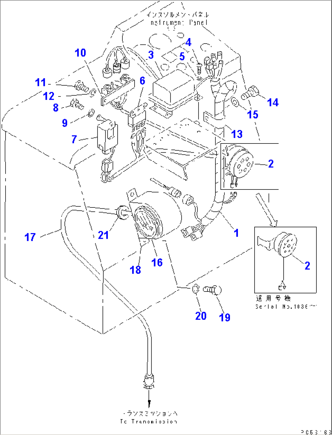 ELECTRICAL SYSTEM (INSTRUMENT PANEL LINE)(#1001-1046)