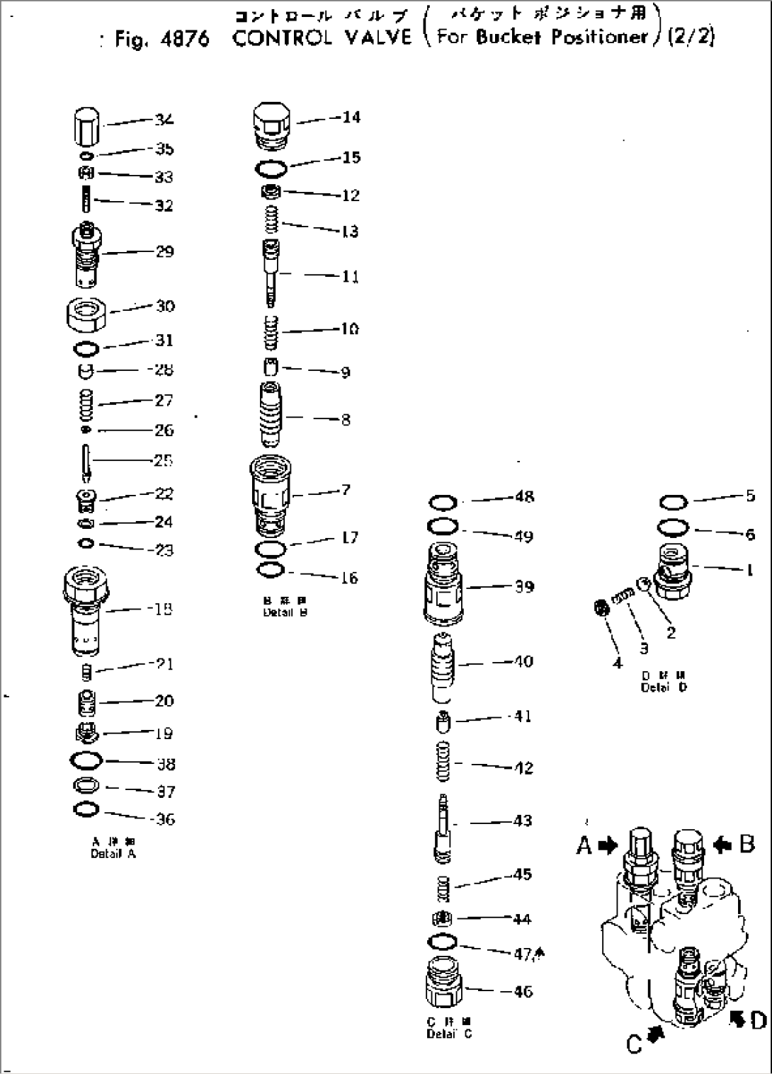 CONTROL VALVE (FOR BUCKET POSITIONER) (2/2)