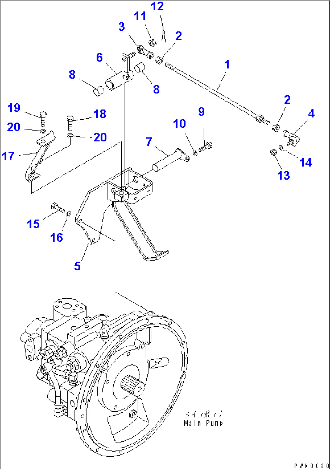 FUEL CONTROL (BRACKET AND ROD)(#45438-46826)