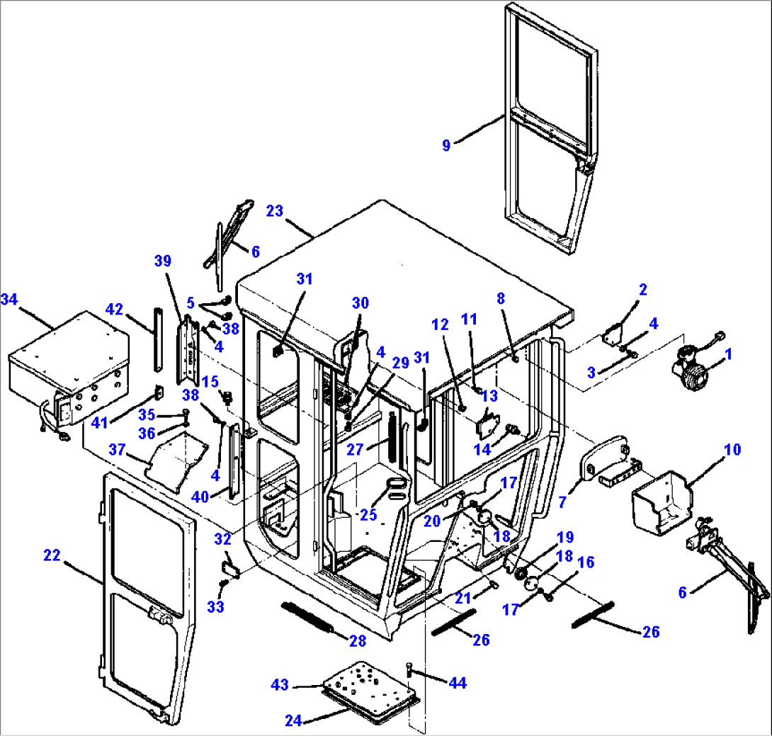 CAB ASSEMBLY S/N 200417 THRU 201344