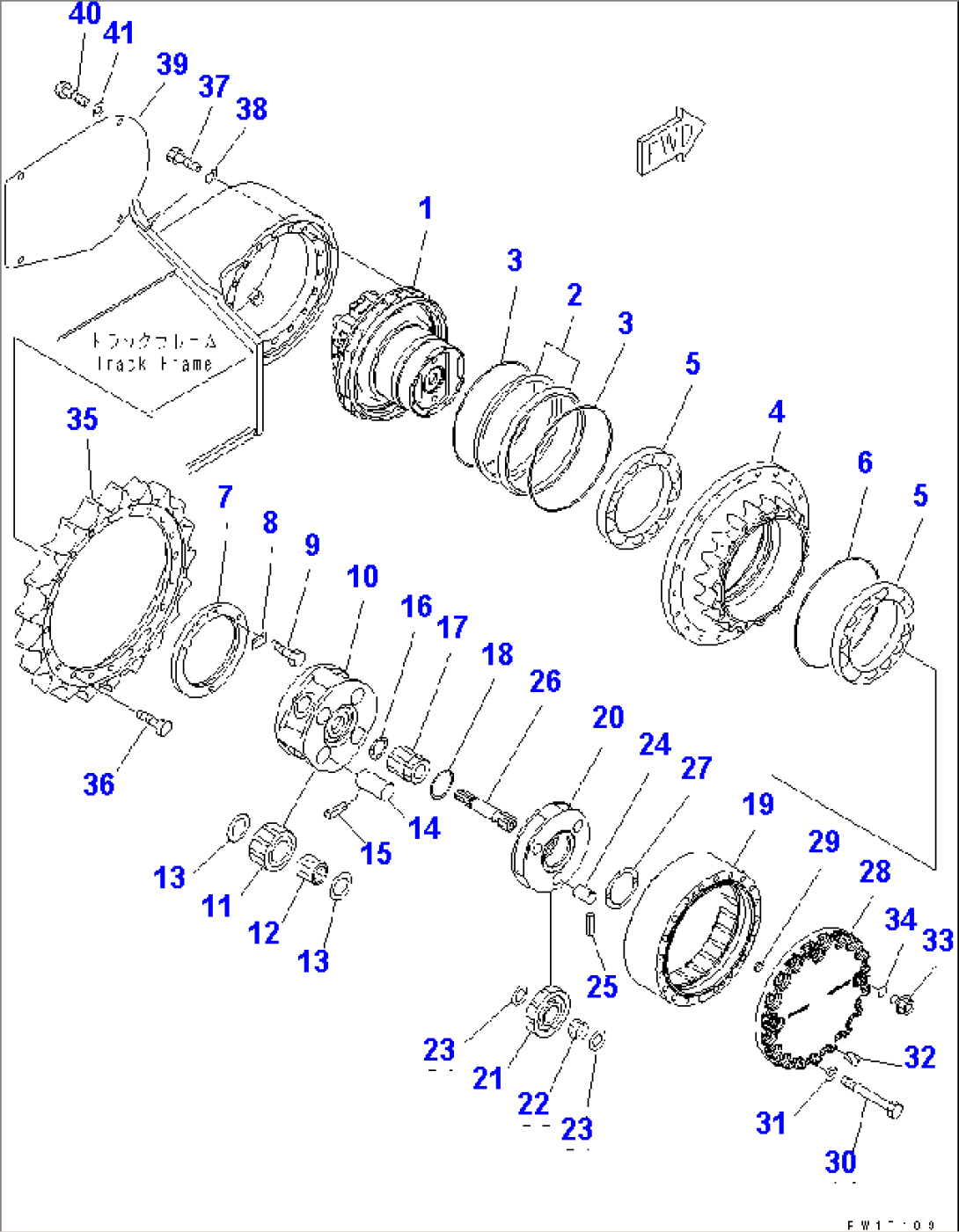 TRACK FRAME (FINAL DRIVE)