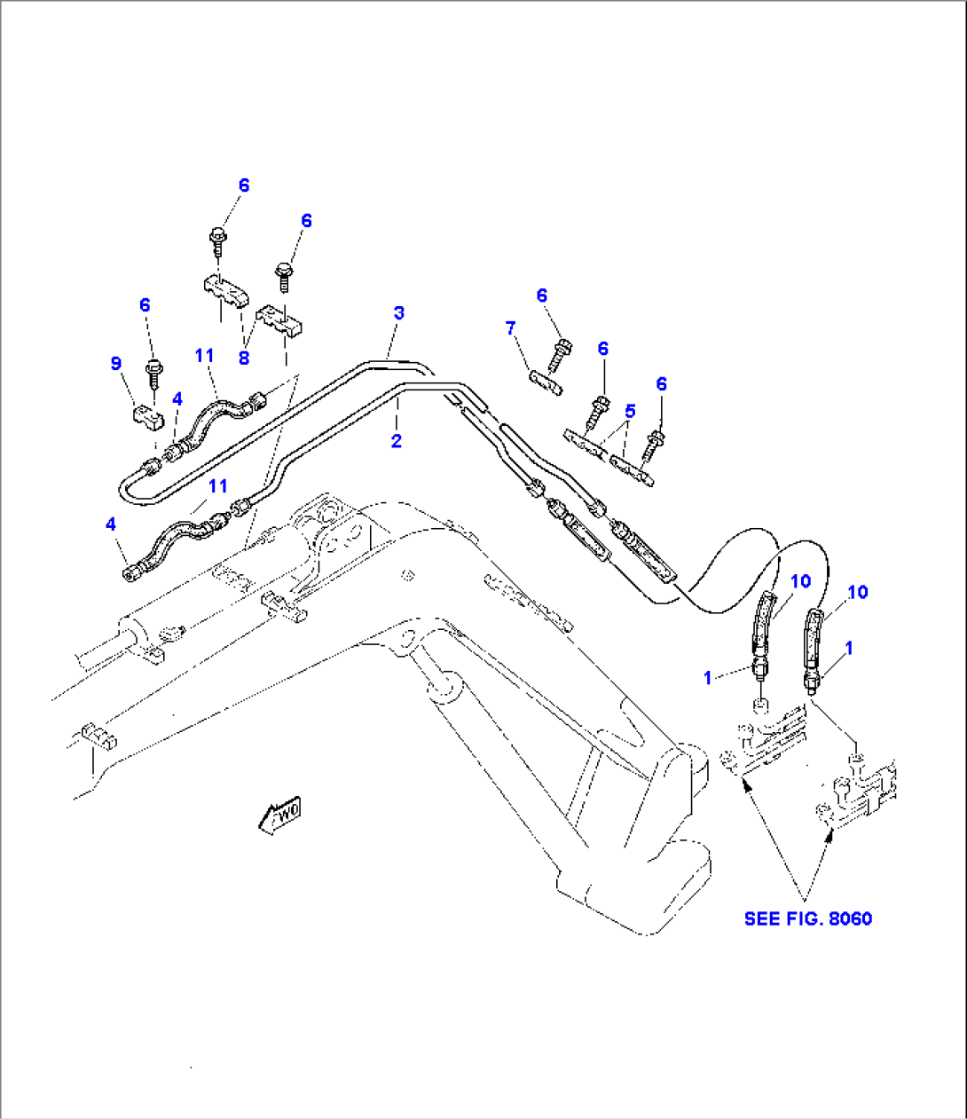 HYDRAULIC PIPING (ARM CYLINDER LINE)