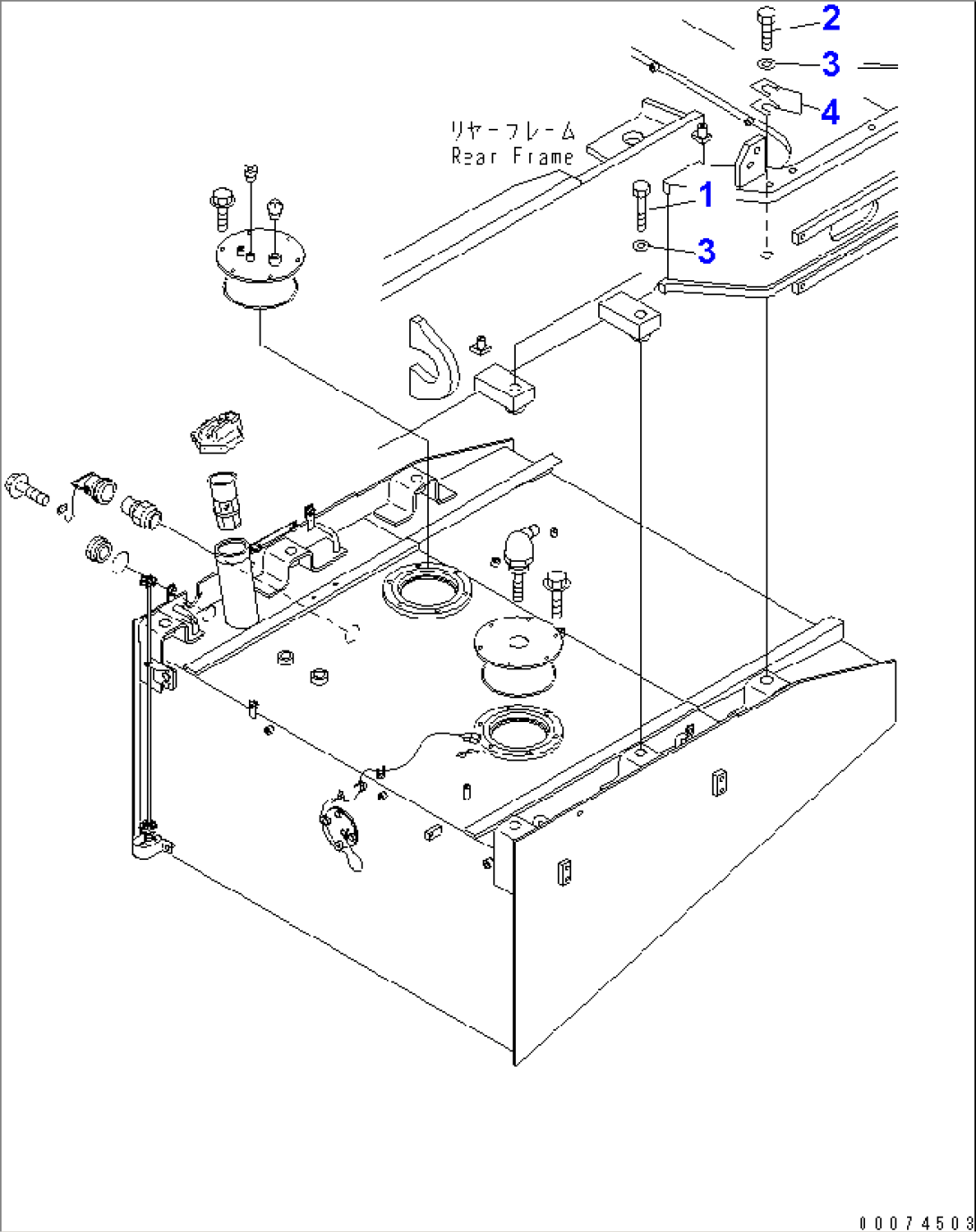 FUEL TANK (FUEL TANK MOUNTING)(#51075-)