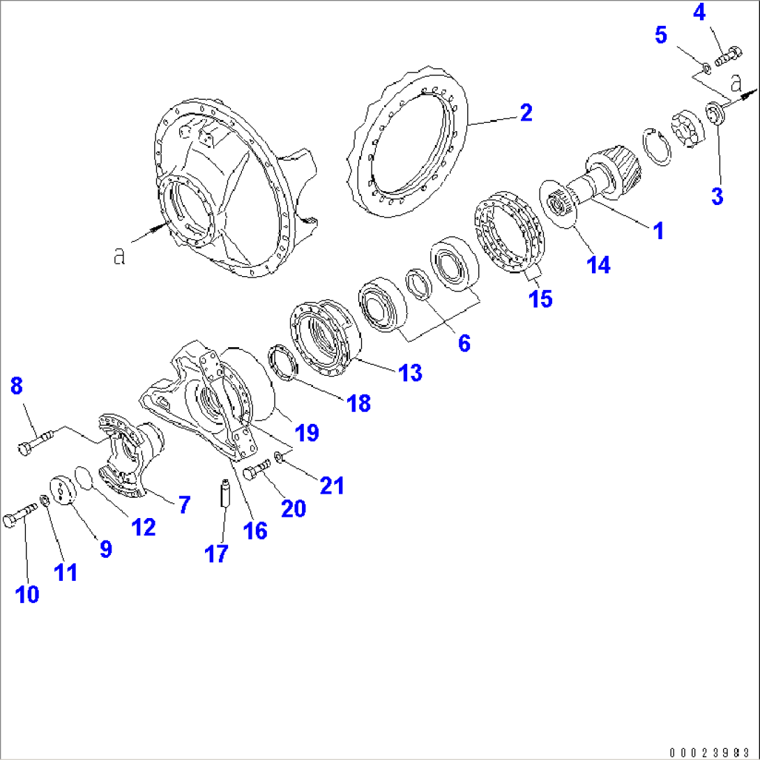 REAR AXLE (REAR DIFFERENTIAL) (2/4) (WITH DIFFERENTIAL LOCK)(#4165-)