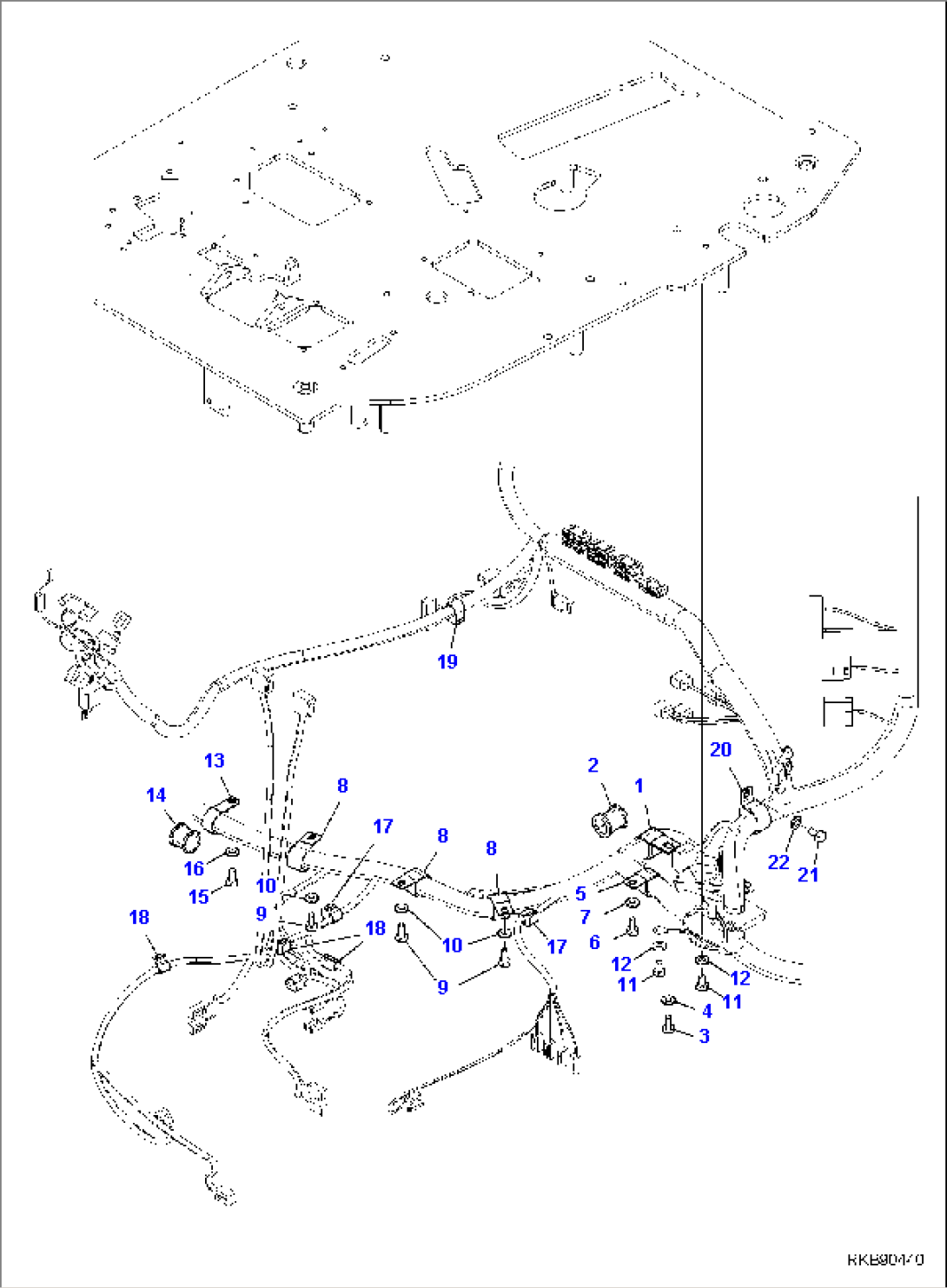 FLOOR FRAME, WIRE HARNESS CLAMP, FLOOR FRAME