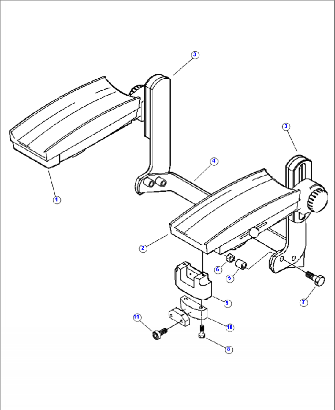 K0130-01A0 KAB OPERATOR SEAT ARM REST