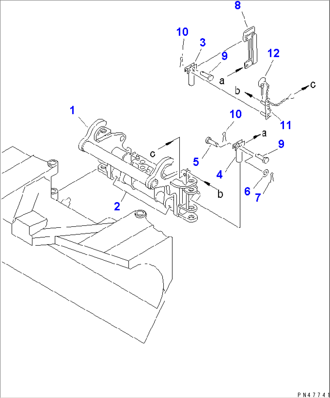 BOTH SIDE DUMP BUCKET (2/3) (CRADLE)(#60001-)