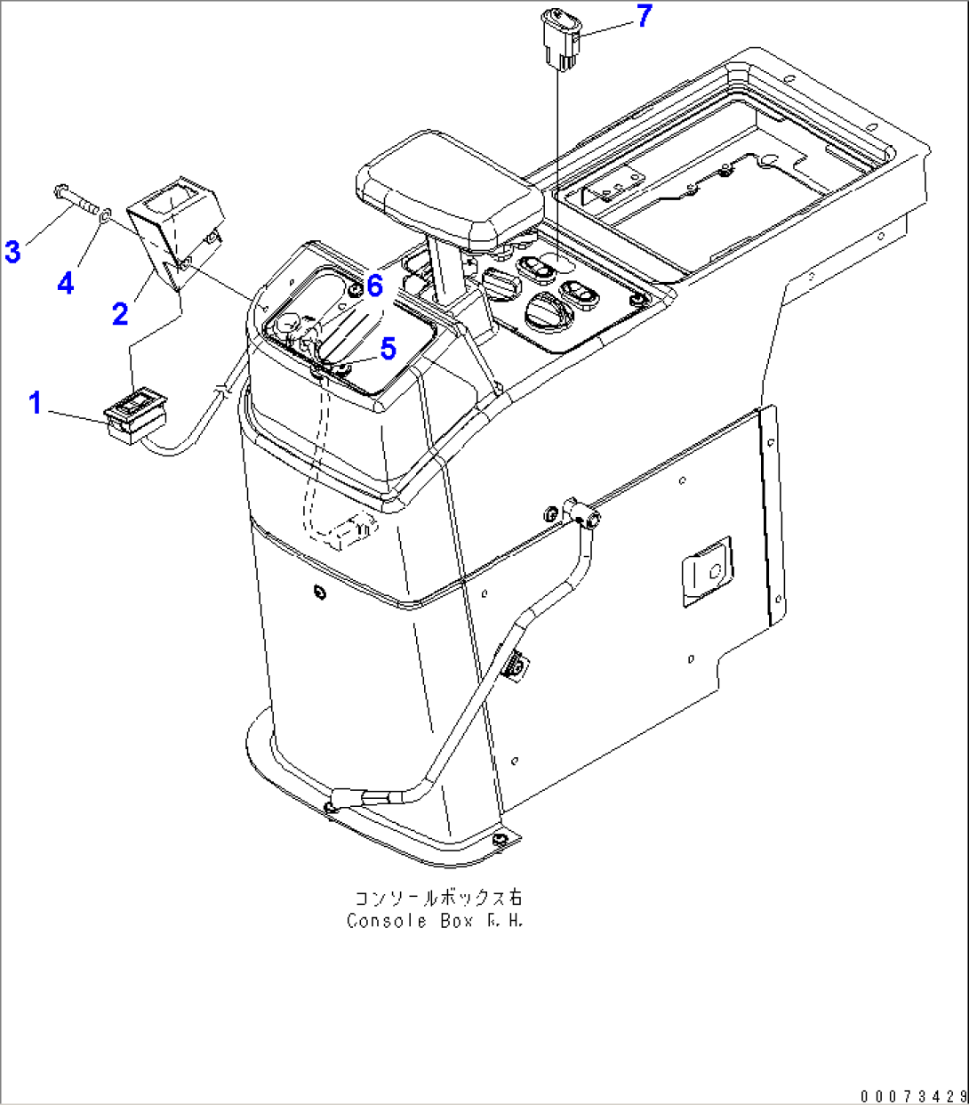 LOADER CONTROL (F-R SWITCH) (FOR 3 LEVER AND MULTI COUPLER)(#70001-)