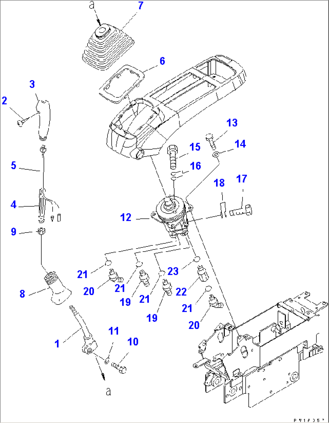 FLOOR FRAME (LEVER AND VALVE) (L.H.)(#20001-)