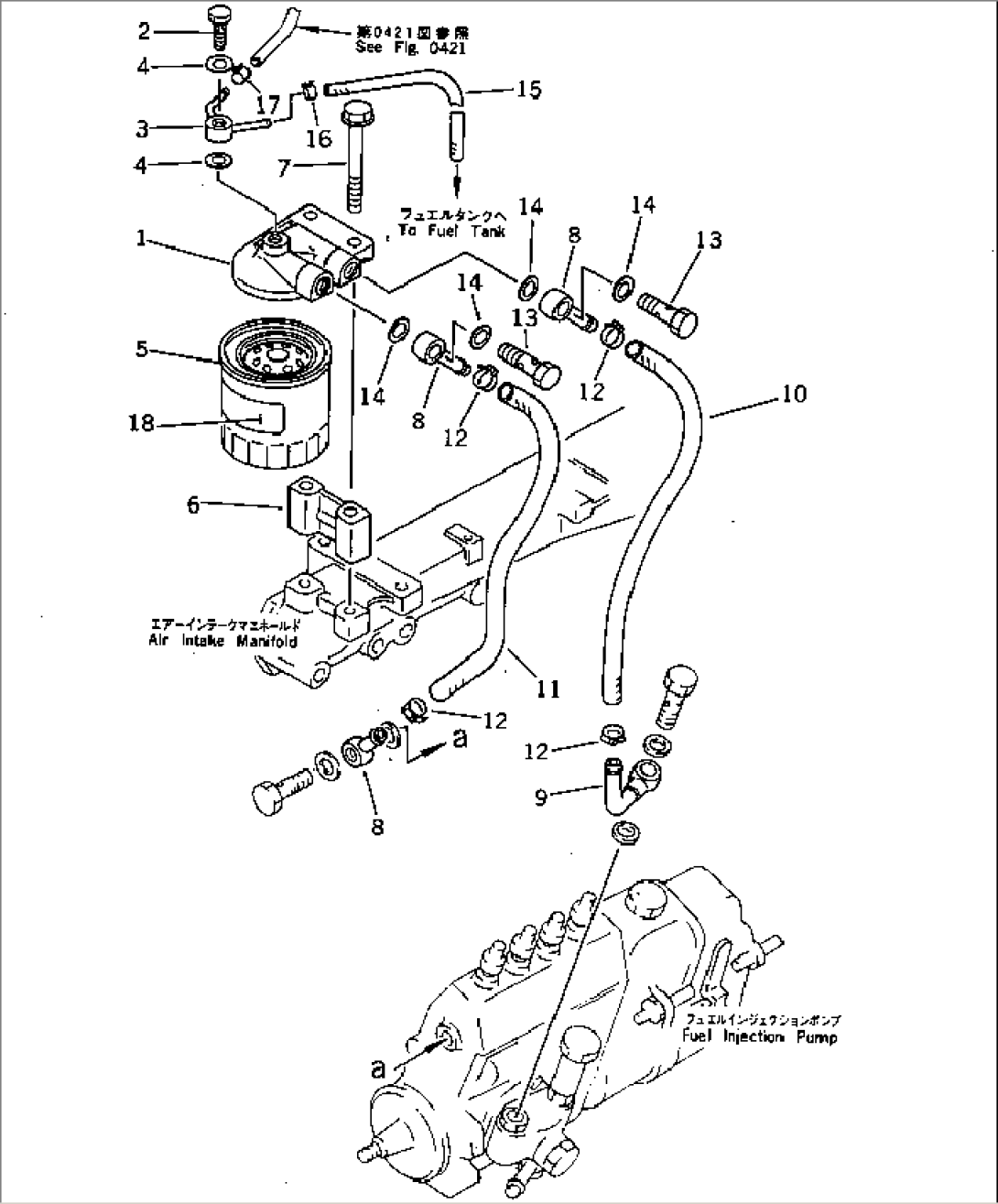 FUEL FILTER AND PIPING