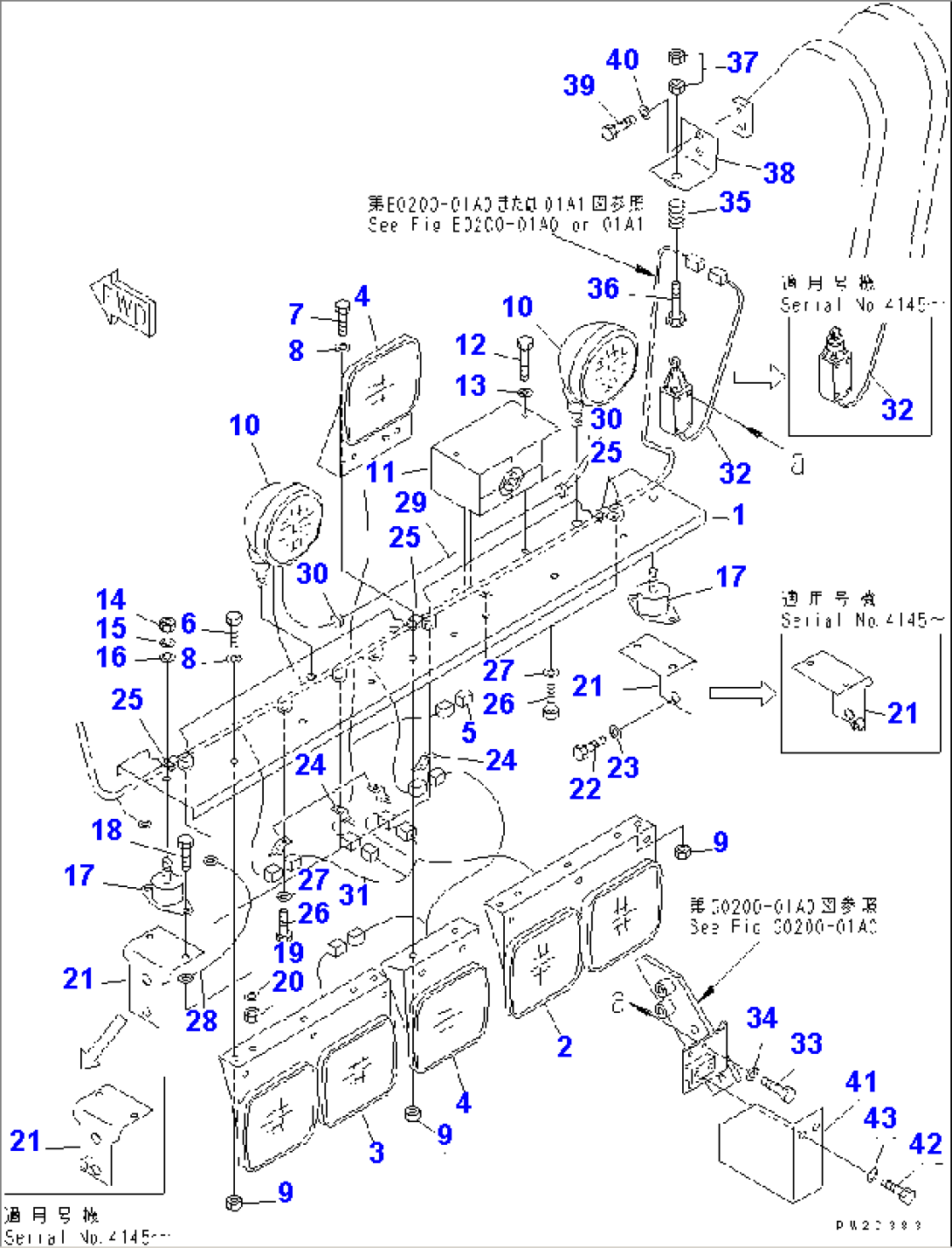 REAR LAMP (ADDITIONAL RETERDER LAMP) (ADDITIONAL BACK-UP LAMP)
