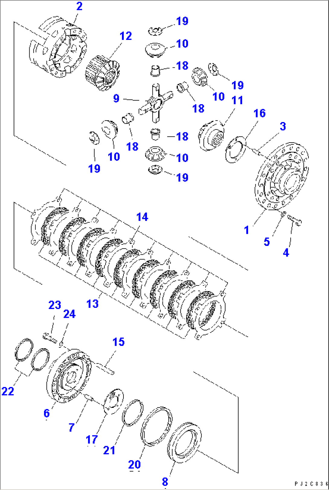 CENTER AXLE (DIFFERENTIAL LOCK)