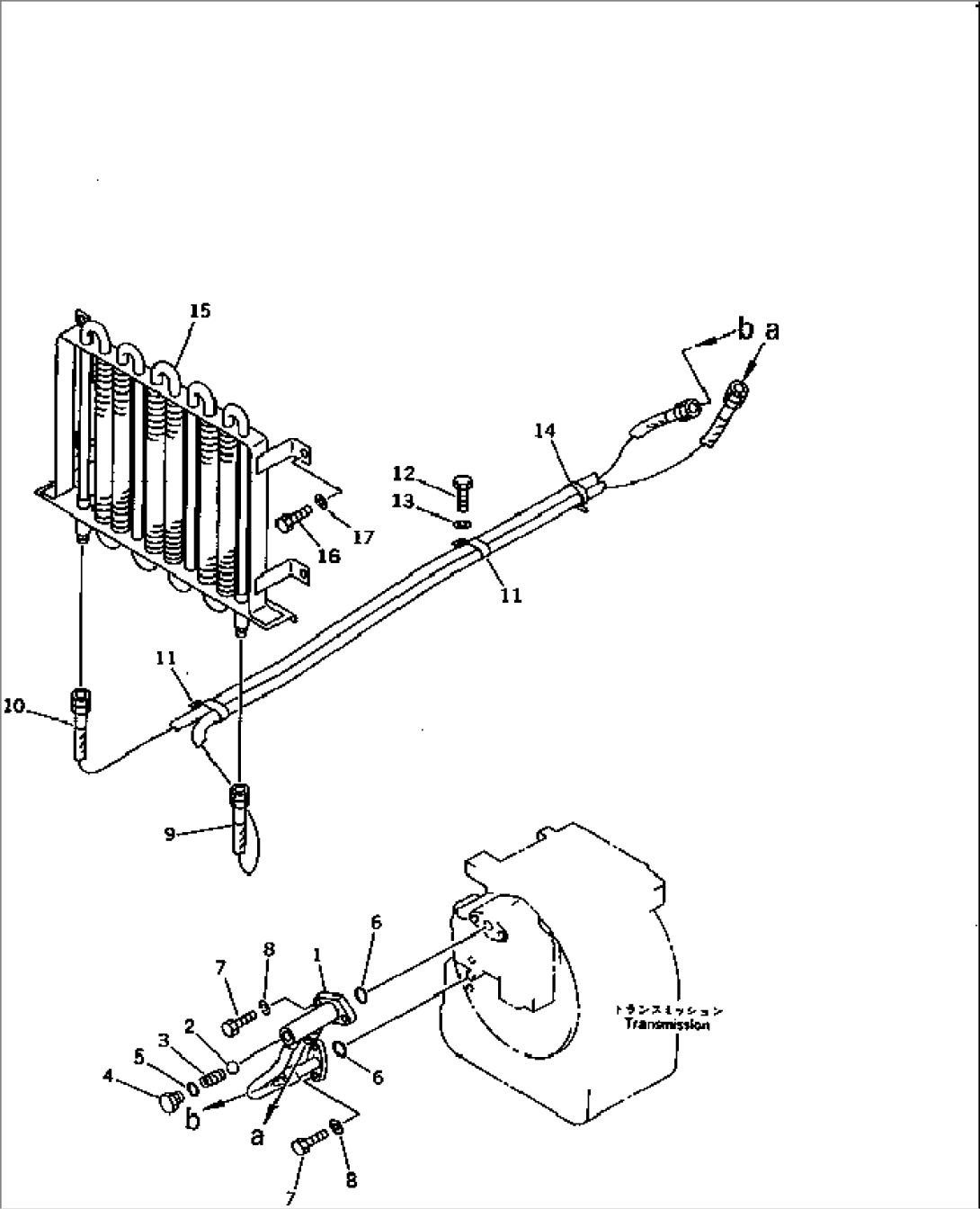 OIL COOLER PIPING (FOR F2-R2 TRANSMISSION)