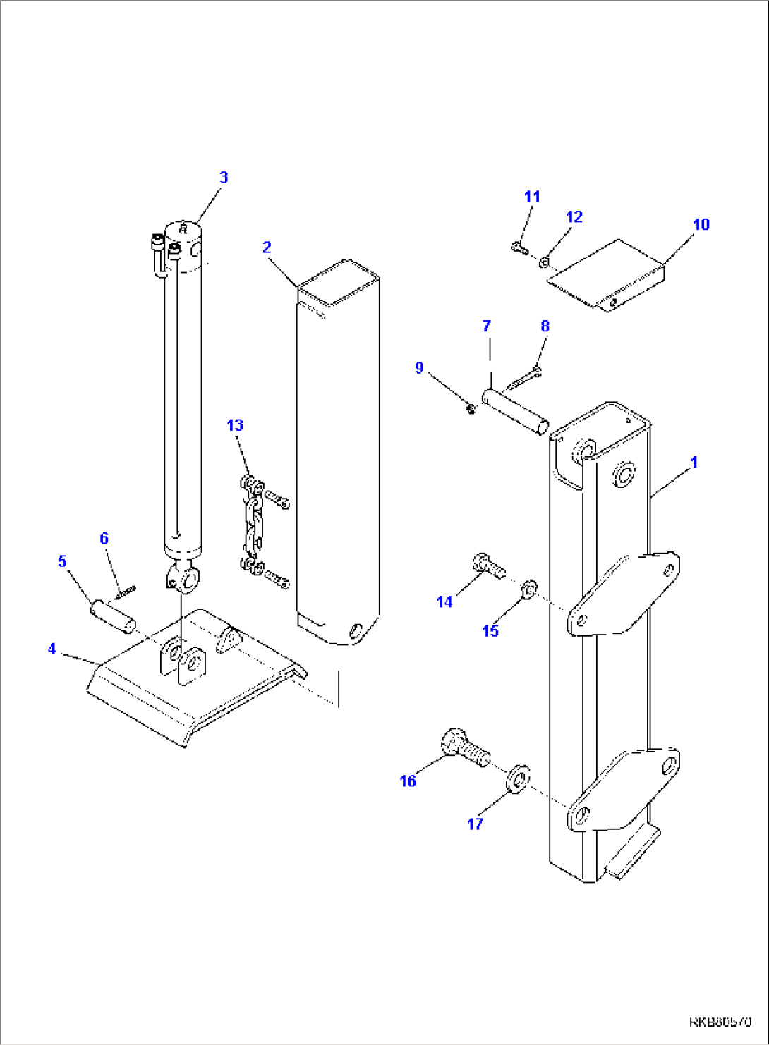 OUTRIGGER ASSEMBLY, R.H. SIDE