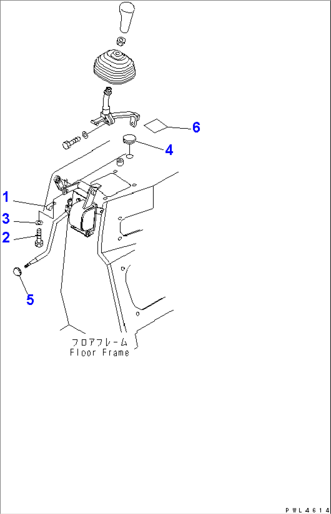 BLADE CONTROL LEVER AND KNOB (TILT DOZER)(#76001-)