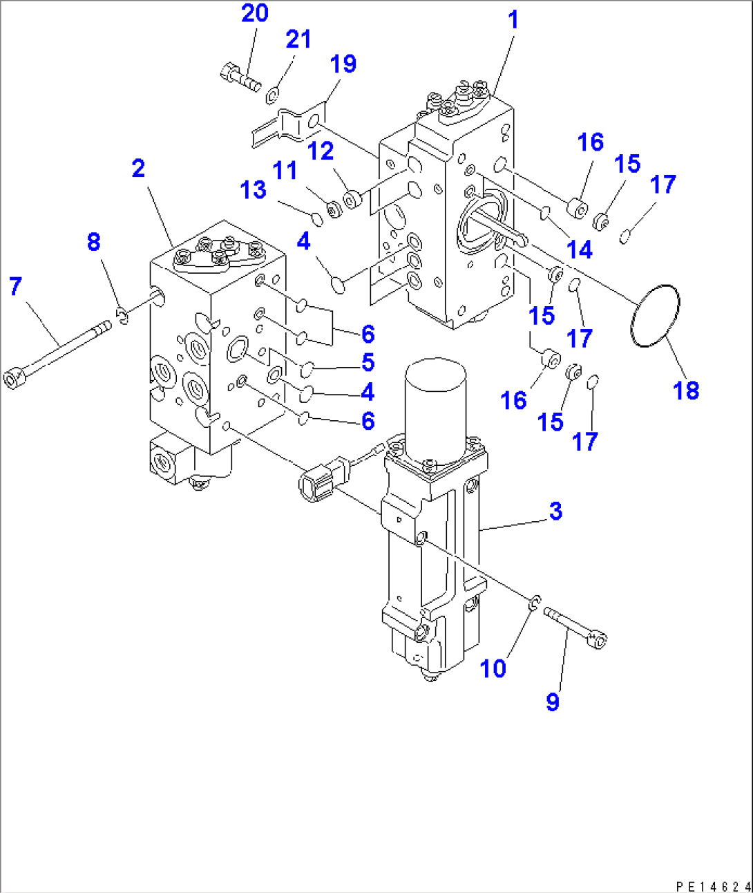 HYDRAULIC PUMP (7/13) (CUT OFF AND NEGATIVE CONTROL VALVE¤ FRONT)