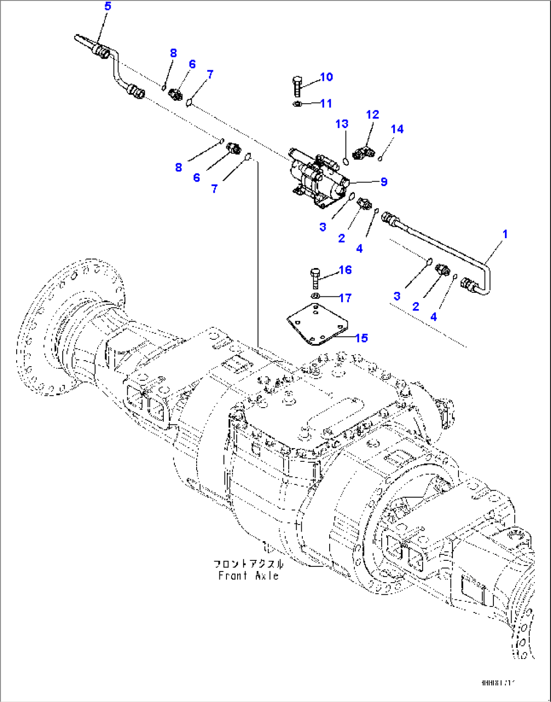 Brake Piping, Front Axle Piping (#90216-91410)