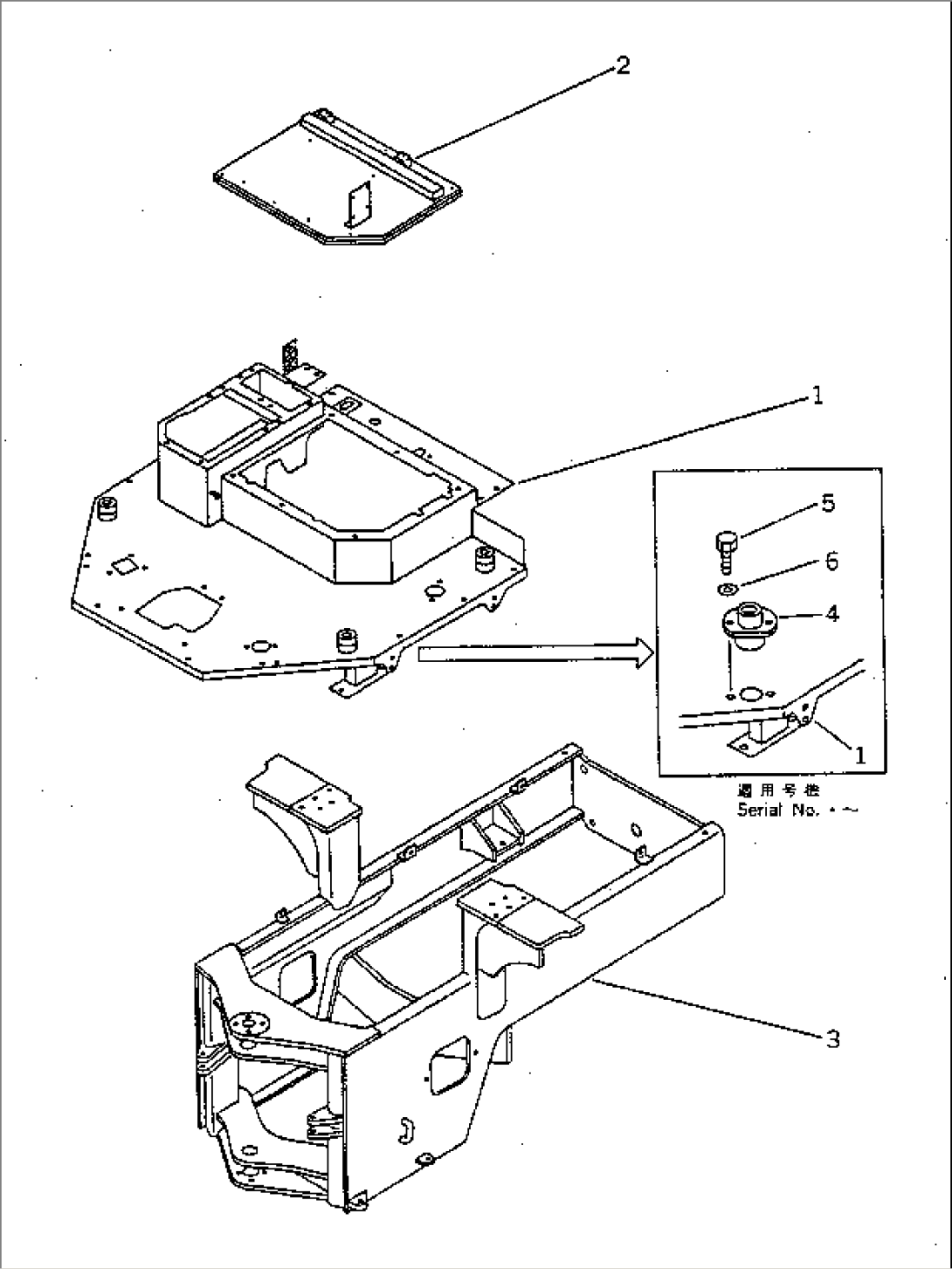 CAR HEATER (4/4) (FOR 2-PERSONS CAB)(#20001-)