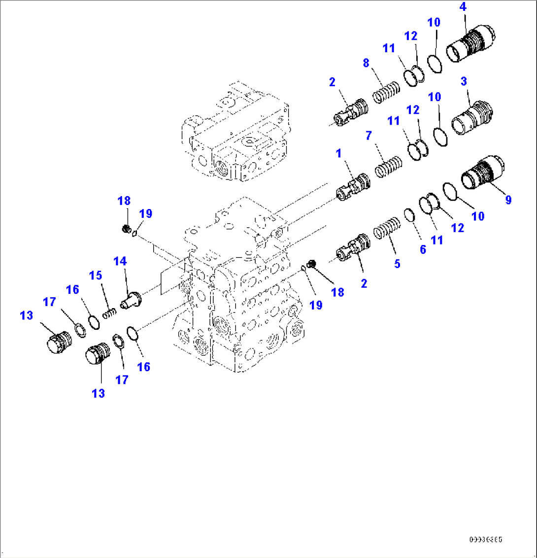 Fender, Control Valve, 4-Spool (2/8) (#22001-)