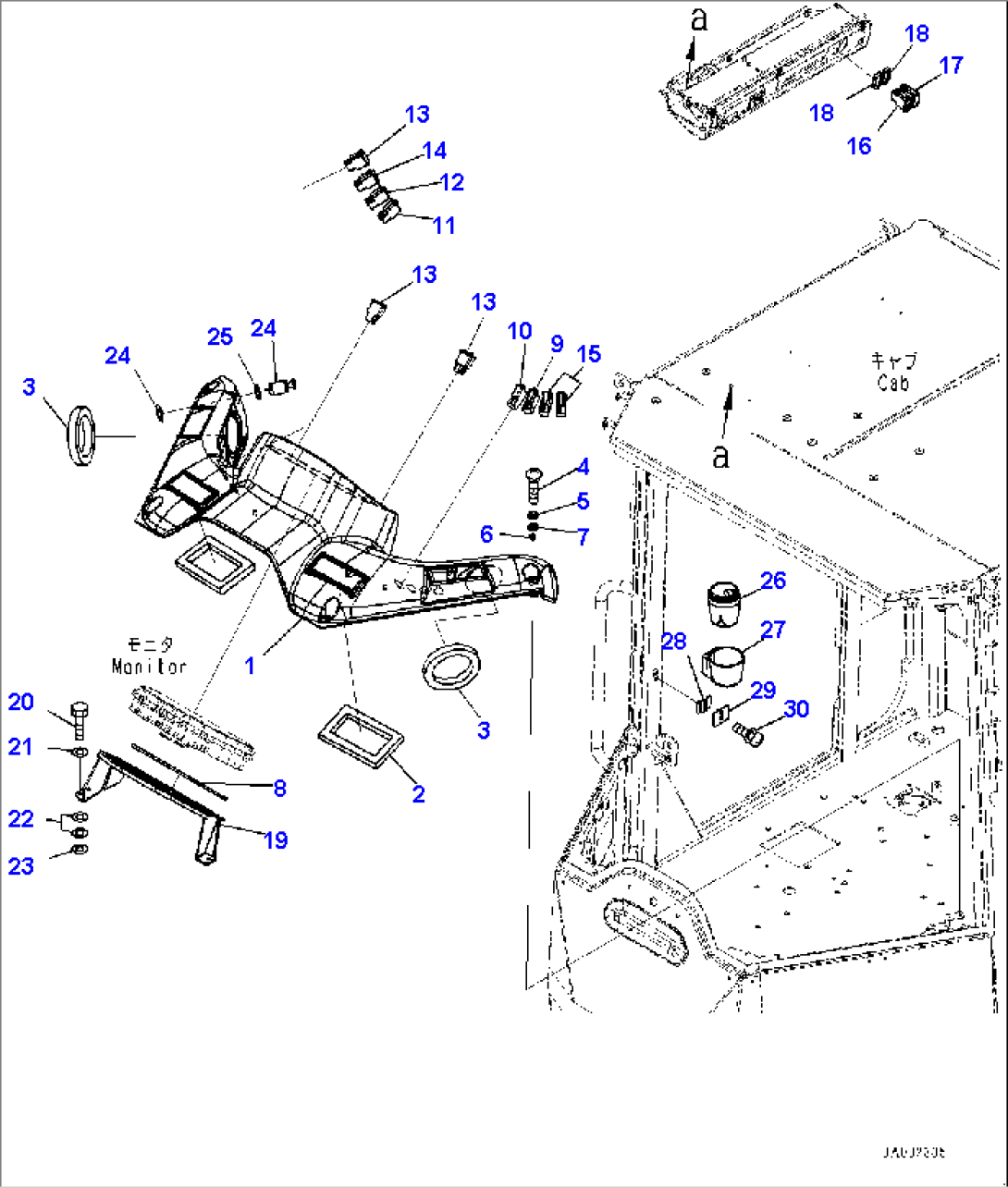 ROPS Cab And Floor Frame Group Cab In Parts, Front Cover And Swicth (#C10001-)