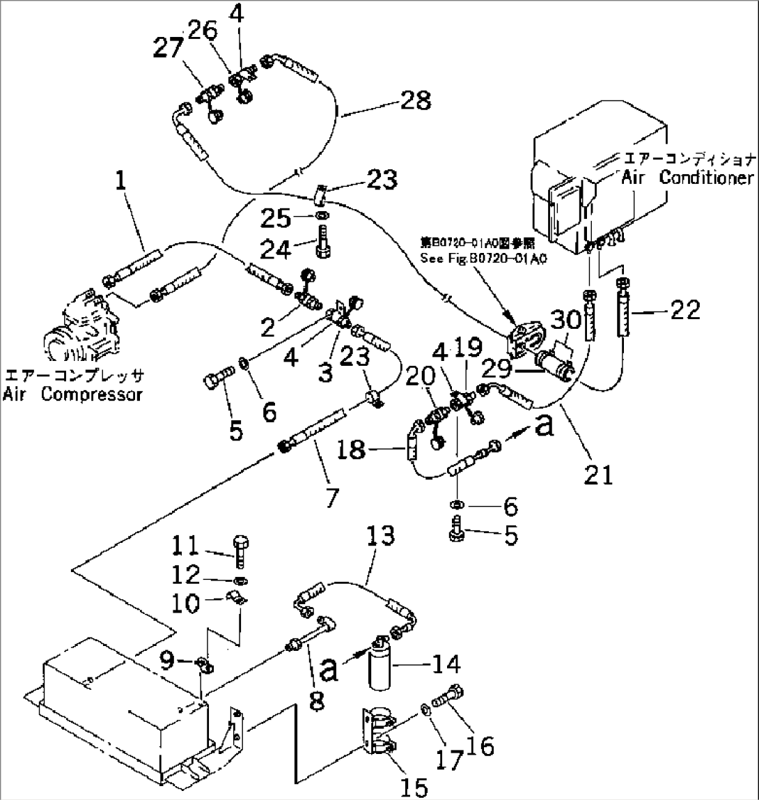 AIR CONDITIONER PIPING (COOLER LINE)(#10001-10011)