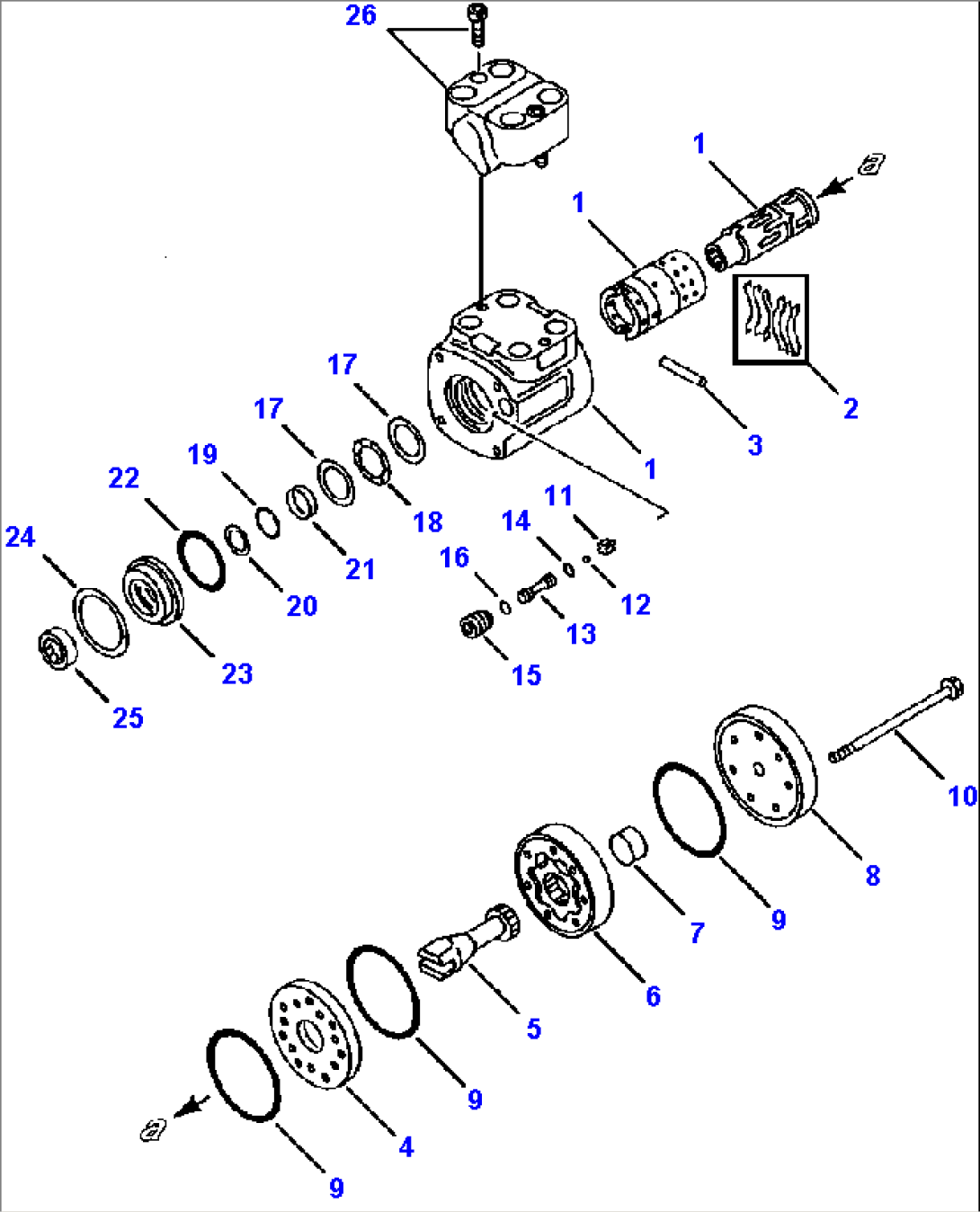 FIG NO. 4111 STEERING VALVE KOMATSU