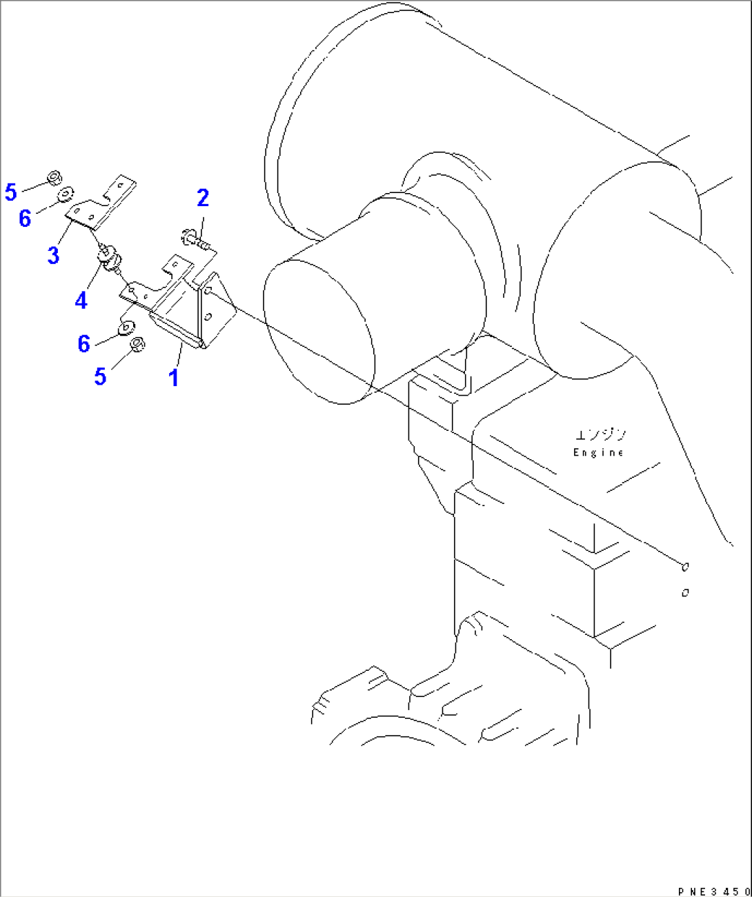 ENGINE (ENGINE CONTROL BRACKET) (EXCEPT JAPAN)