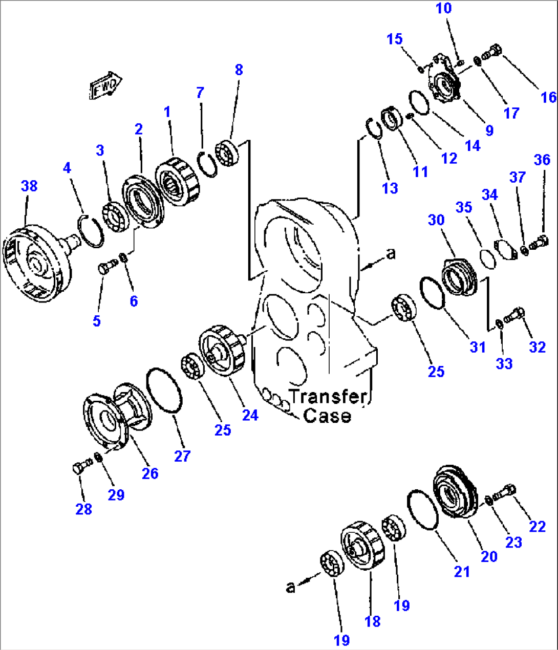 F4350-57A0 TRANSMISSION OUTPUT SHAFT (1/2)